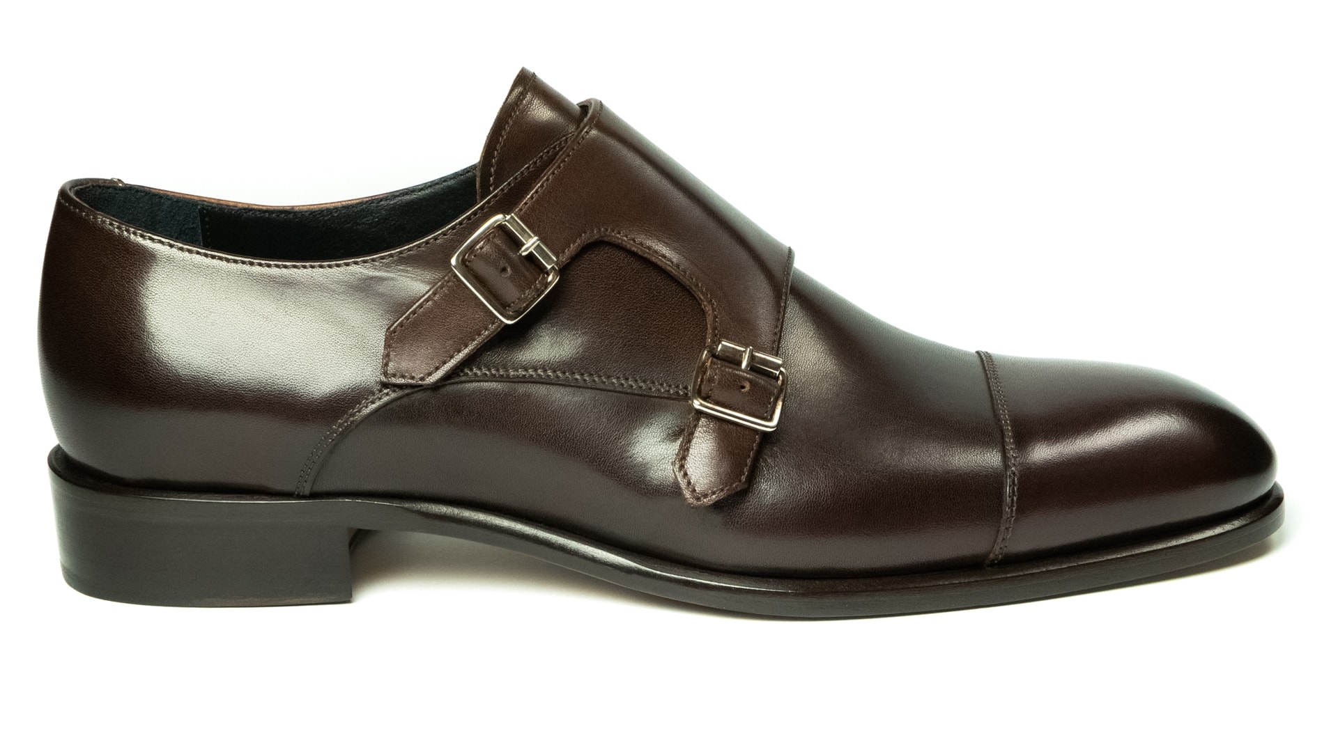Monk Shoes Calfskin Leather Brown