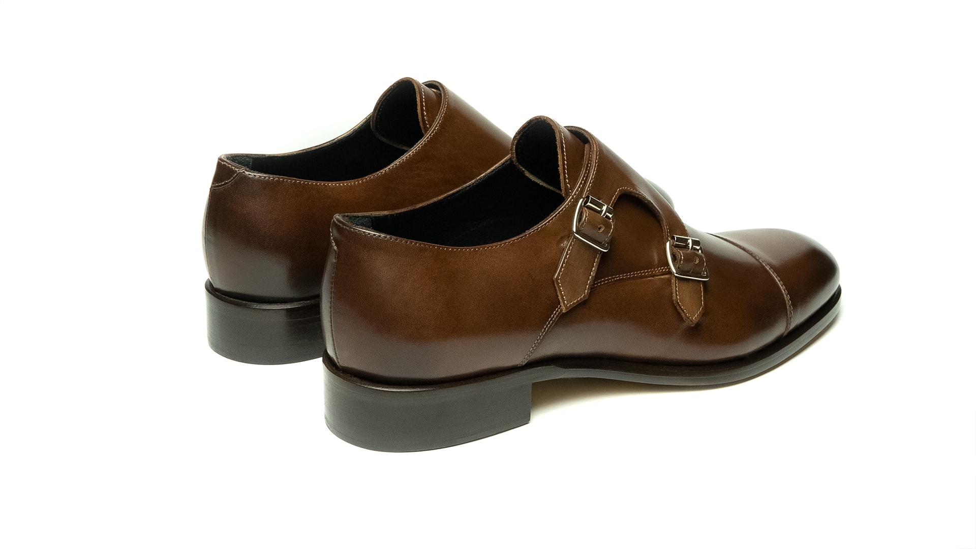 Monk Shoes Skóra Cielęca Oak
