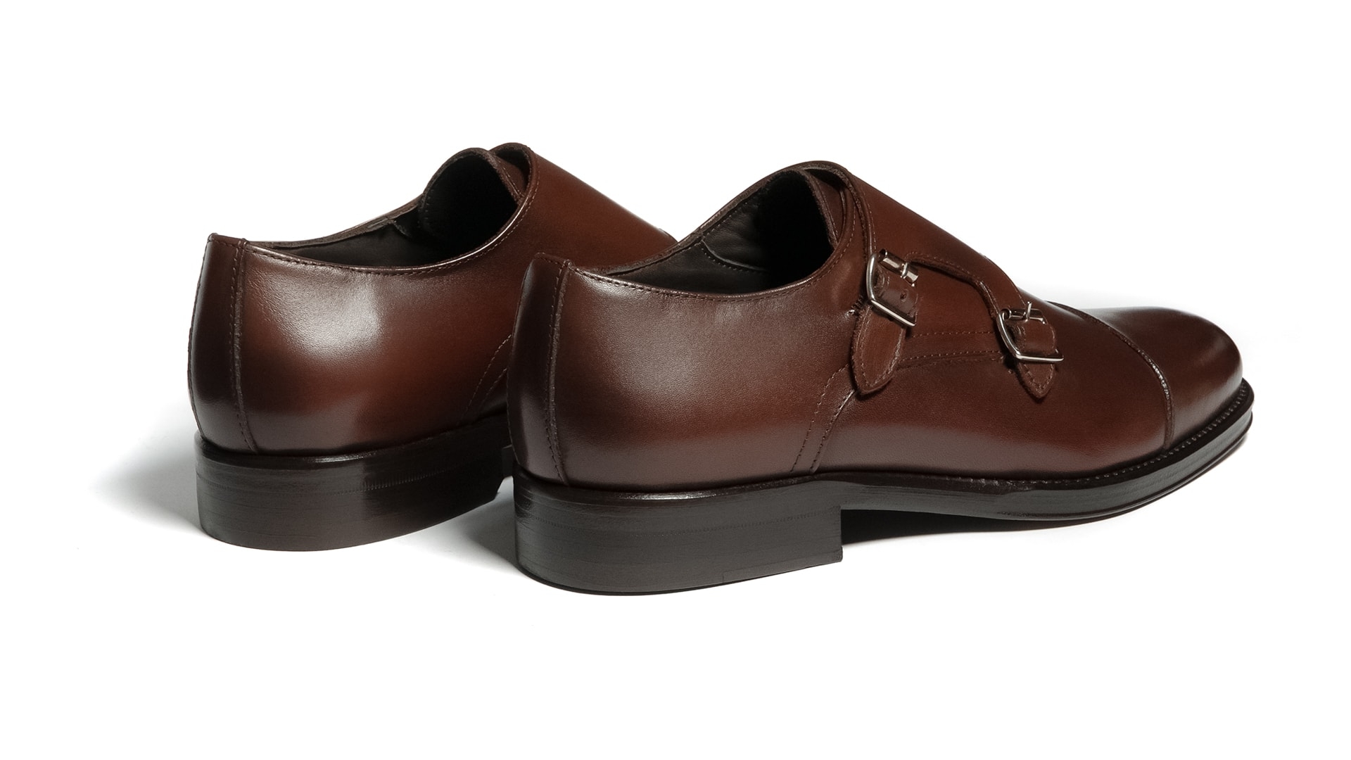 Monk Shoes Double Sole Brązowe