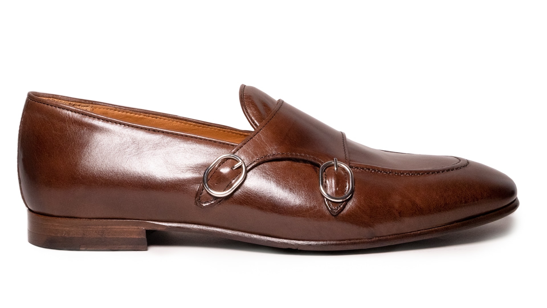 Monk Loafers Mocha Calf Leather