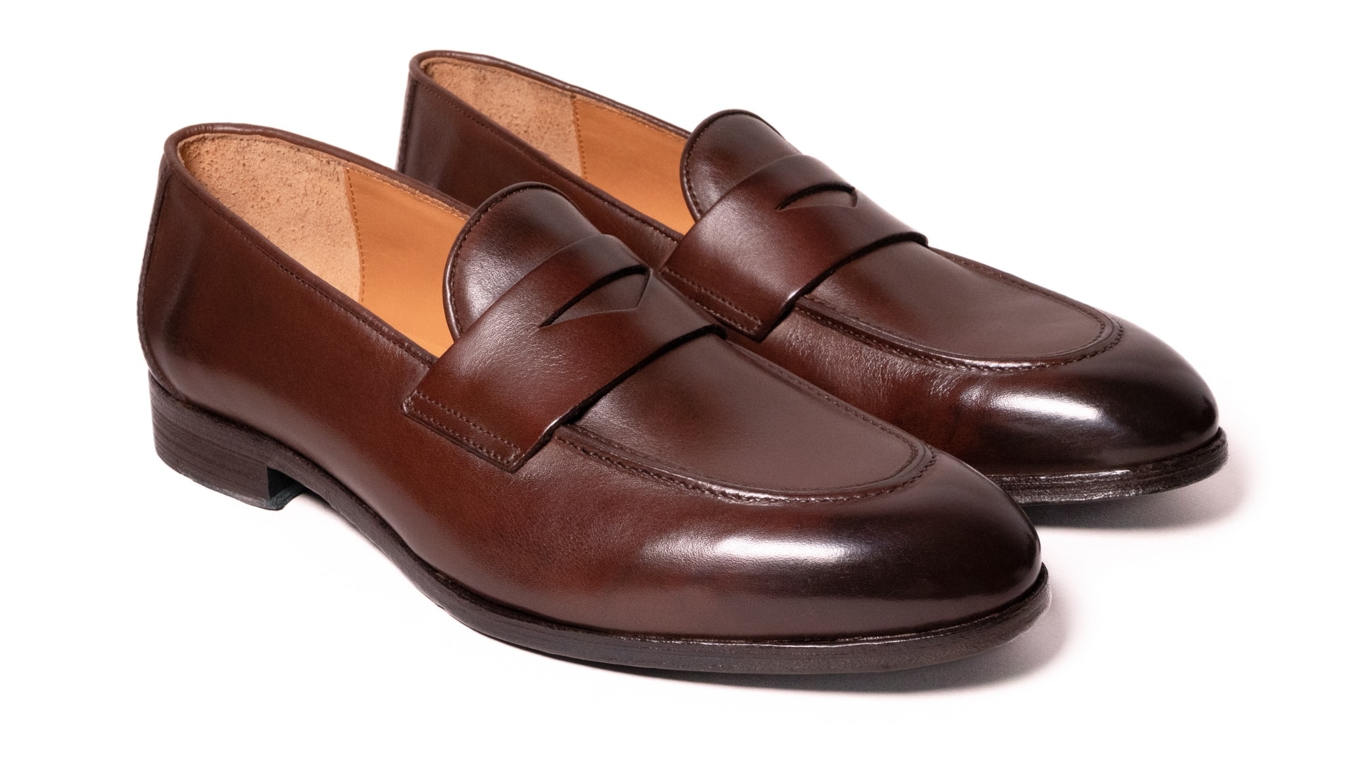 Penny Loafers Chocolate Brown Calf - Partenope