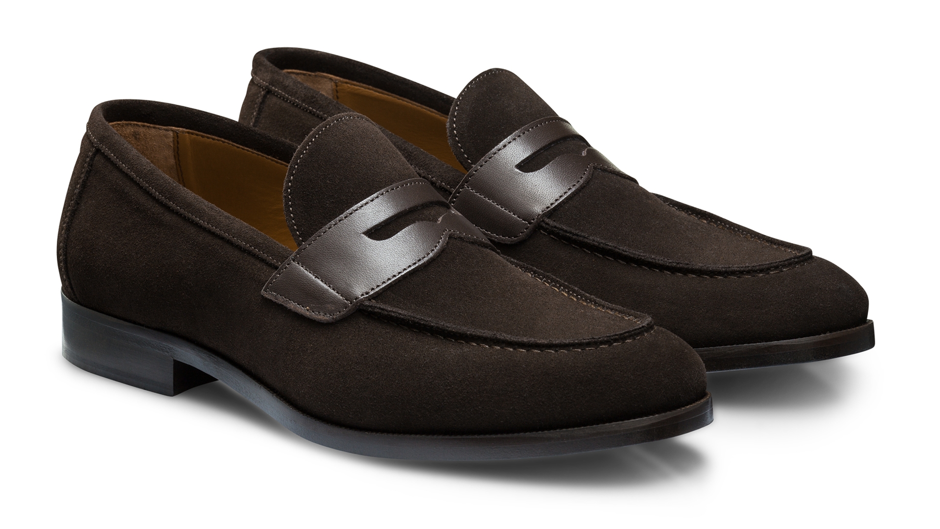 PENNY LOAFERS DARK BROWN SUEDE